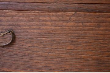 アンティーク家具　アンティーク 前面桐無垢材の引き出し3杯ワイドローボード(時代箪笥・ローチェスト、桐箪笥、桐たんす)