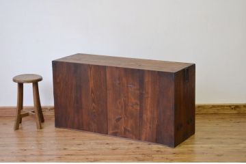 アンティーク家具　アンティーク 前面桐無垢材の引き出し3杯ワイドローボード(時代箪笥・ローチェスト、桐箪笥、桐たんす)