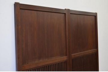★美品 シックな格子帯戸2枚セット(アンティーク建具・引き戸)