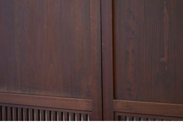 ★美品 シックな格子帯戸2枚セット(アンティーク建具・引き戸)