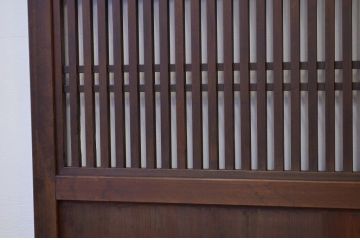 ★美品 シックな格子帯戸2枚セット(アンティーク建具・引き戸)