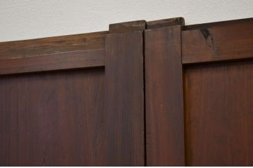 ★美品 シックな格子帯戸2枚セット(アンティーク建具・引き戸)