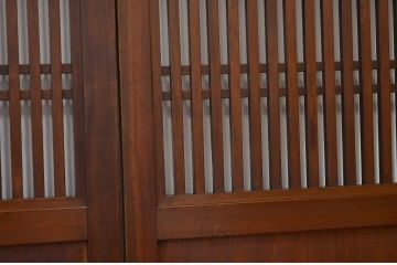 ★美品 シックな格子帯戸2枚セット(アンティーク建具・引き戸)