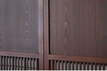 古民具・骨董 美品!! 裏障子付き格子帯戸4枚セット(引き戸)