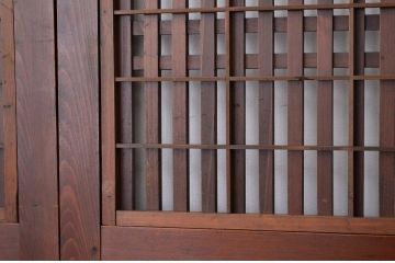古民具・骨董 美品!! 裏障子付き格子帯戸4枚セット(引き戸)
