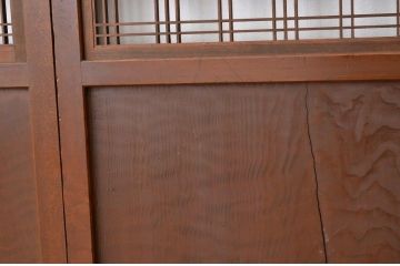 ★古民具・骨董 繊細なデザインのすかし格子帯戸2枚セット(引き戸)