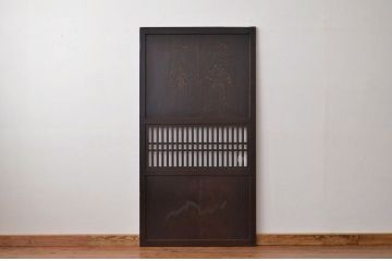 古民具・骨董 古い格子帯戸1枚