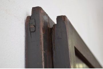 ★古い木のシンプルな板戸2枚セット(引き戸・帯戸)