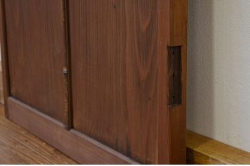 アンティーク　和風デザインのダイヤガラス入りドア1枚(扉)