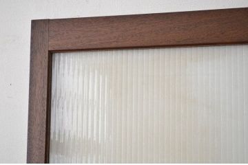 アンティーク 希少な大版銀モールガラスドア1枚(扉)