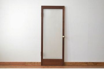 アンティーク 希少な大版銀モールガラスドア1枚(扉)