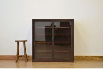 アンティーク家具　アンティーク　古い木の収納棚(下駄箱)