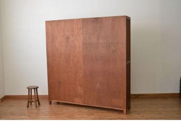 アンティーク家具　1960年代特大薄型収納棚?(陳列棚、ショーケース、ガラスケース)