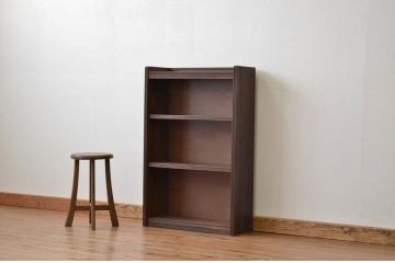 レトロ家具　昭和レトロ　シンプルなアンティーク本棚(飾り棚)