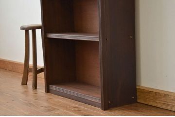 レトロ家具　昭和レトロ　シンプルなアンティーク本棚(飾り棚)