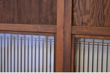 幅が細身のガラス入り筬組子格子帯戸4枚セット(ガラス帯戸、引き戸・建具)