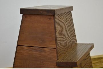 昭和レトロ　古い木のアンティーク踏み台(ステップ)