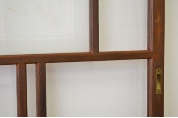 アンティーク 古い木の素敵な雰囲気のガラス戸2枚セット(引き戸・建具)