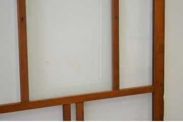 アンティーク 古い木の素敵な雰囲気のガラス戸2枚セット(引き戸・建具)