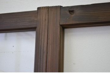 昭和レトロ 古い木のシックなガラス戸4枚セット(引き戸・建具)