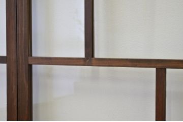 昭和レトロ 古い木のシックなガラス戸4枚セット(引き戸・建具)