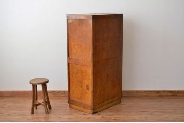 レトロ家具　昭和レトロ 重厚なナラ材大型引き出し(書類ケース・ドロワー)