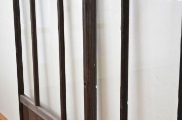 古い木の使い込まれたガラス戸2枚セット(引き戸・建具)
