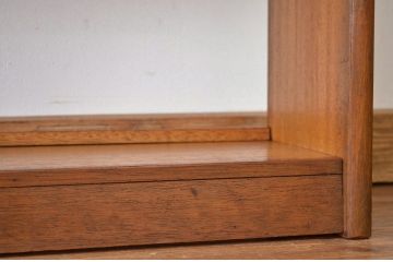 レトロ家具　昭和レトロ シンプルな無垢材本棚(飾り棚 アンティーク)