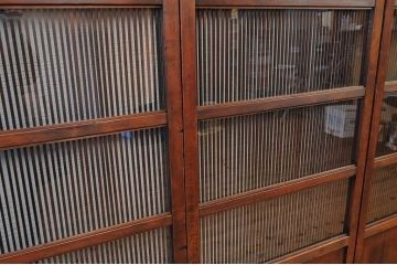 極上!!繊細な作りの極細ガラス格子戸4枚セット