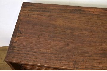 レトロ家具　昭和レトロ　造りの良い古い桐材のシックな下駄箱(収納棚アンティーク)