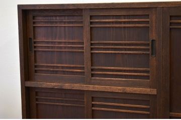 レトロ家具　昭和レトロ　造りの良い古い桐材のシックな下駄箱(収納棚アンティーク)