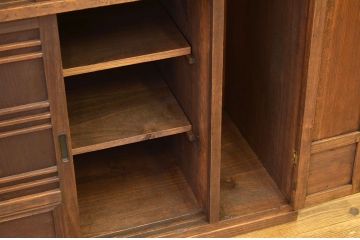 レトロ家具　昭和レトロ　造りの良い古い桐材のシックな下駄箱(収納棚アンティーク)