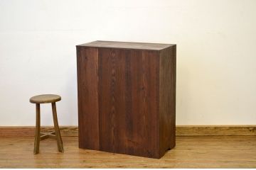 レトロ家具　昭和レトロ　造りの良い古い桐材のシックな下駄箱(収納棚アンティーク)