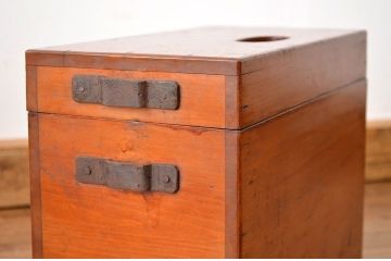 和レトロ　古い無垢材の収納箱2個セット(アンティーク)