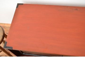 アンティーク家具　古民具・骨董　希少な漆溜塗りの玉杢引き戸時代箪笥?(ローボードチェスト)