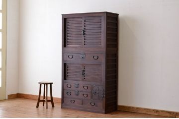 美品!　状態の良い二段重ね　美濃帳場箪笥