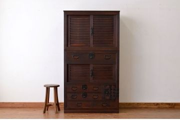 美品!　状態の良い二段重ね　美濃帳場箪笥