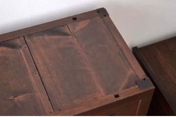 美品!　状態の良い二段重ね　美濃帳場箪笥