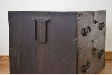 アンティーク家具　古民具・骨董　総桐時代箪笥ローチェスト(ローボードたんす、桐箪笥、桐たんす)