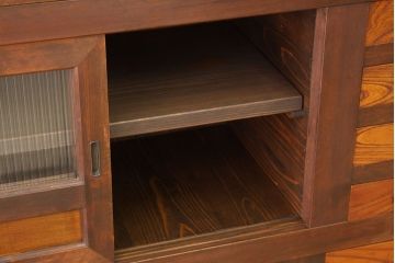 アンティーク家具　状態極上　昭和初期　美しい二段重ね水屋箪笥(食器棚)