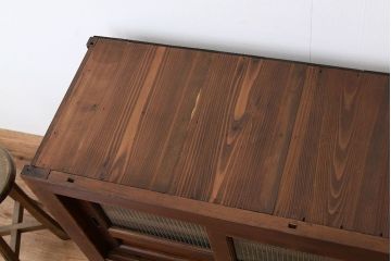 アンティーク家具　状態極上　昭和初期　美しい二段重ね水屋箪笥(食器棚)
