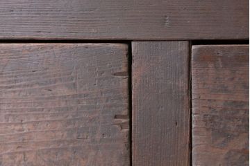 アンティーク家具　素敵な雰囲気!古い雑貨屋の大きなアンティーク二段重ね収納棚(ガラスケース)