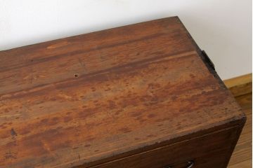 アンティーク家具　古い木の2杯引き出し時代箪笥アンティークローボード?
