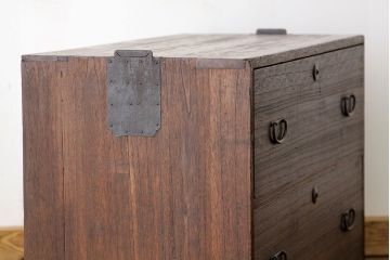 アンティーク家具　古い木の2杯引き出し時代箪笥アンティークローボード?