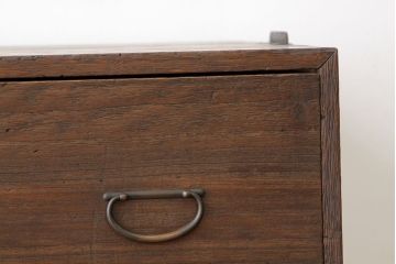 アンティーク家具　古い木の2杯引き出し時代箪笥アンティークローボード?