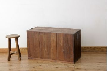 アンティーク家具　古い木の2杯引き出し時代箪笥アンティークローボード?