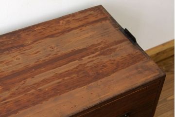 アンティーク家具　古い木の2杯引き出し時代箪笥アンティークローボード?