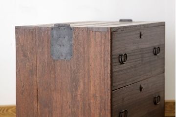 アンティーク家具　古い木の2杯引き出し時代箪笥アンティークローボード?