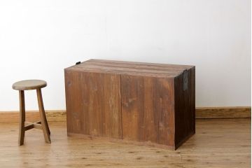 アンティーク家具　古い木の2杯引き出し時代箪笥アンティークローボード?