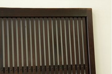古民具・骨董　古い木の格子戸4枚セット(引き戸・建具)